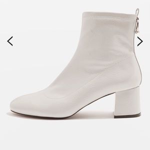 Sock White Ankle Boots Topshop hoop